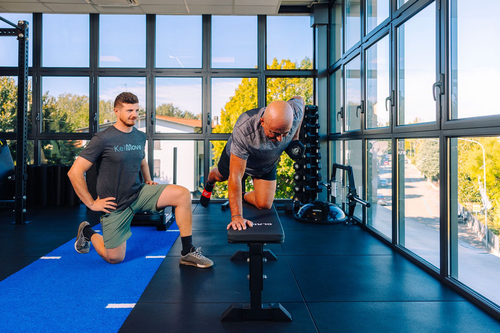 seduta di allenamento per recupero post infortunio nella palestra KeiMove a Parma